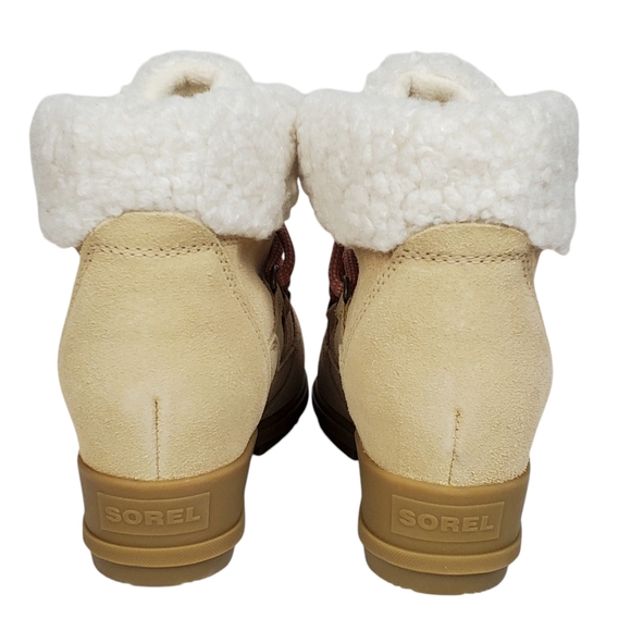 NWT Sorel Evie cozy lace boots ceramic paradox pink suede fur waterproof winter - Picture 12 of 16